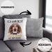 Cocker Spaniel Besitzer Kissen mit Füllung 40x40 Geschenk Lustiger Spruch Geschenkidee Ich Kann Nicht Mein Cocker Spaniel Hat Nein Gesagt (Grau) Grau Trendation