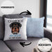 Rottweiler Besitzer Kissen mit Füllung 40x40 Geschenk Lustiger Spruch Geschenkidee Ich Kann Nicht Mein Rottweiler Hat Nein Gesagt (Grau) Blau Trendation