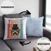 Yorkie Besitzer Kissen mit Füllung 40x40 Geschenk Lustiger Spruch Geschenkidee Retro Vinatge Yorkie (Grau) Blau Trendation