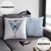 Mystical Kissen mit Füllung 40x40 Blackcraft Lineart Moon Schmetterling Hexerei Astrologie Tattoo Tarot (Grau) Blau Trendation