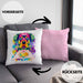 Rottweiler Besitzer Farbe Love Kissen mit Füllung 40x40 Geschenk Lustiger Spruch Geschenkidee Rottweiler Besitzerin (Grau) Rosa Trendation