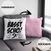 Bassist Kissen mit Füllung 40x40 Geschenk Bass-Spieler Geschenkidee Basst Scho ! (Grau) Rosa Trendation