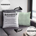Bassist Kissen mit Füllung 40x40 Geschenk Bass-Spieler Geschenkidee Bassist Definition (Grau) Grün Trendation