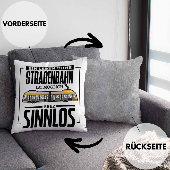 Lustige Kissen mit Füllung 40x40 Geschenk Spruch Lustig Normale Menschen Machen Mir Angst Geschenkidee Geburtstag (Grau) Grau Trendation