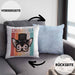 Chihuahua Besitzer Kissen mit Füllung 40x40 Geschenk Lustiger Spruch Geschenkidee Retro Vinatge Chihuahua (Grau) Blau Trendation