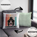 Berner Sennen Besitzer Kissen mit Füllung 40x40 Geschenk Lustiger Spruch Geschenkidee Retro Vinatge Berner Sennen (Grau) Grün Trendation