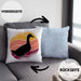Ente Geschenk Vintage Kissen mit Füllung 40x40 Geschenk Retro Bauernhof Enten (Grau) Blau Trendation