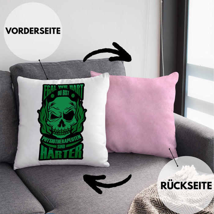 Kissen mit Füllung 40x40 für Physiotherapeuten Geschenk für Physiotherapie (Grau) Rosa Trendation