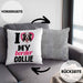 Border Collies Besitzerin Kissen mit Füllung 40x40 Geschenk Lustiger Spruch Geschenkidee I Love My Border Collies (Grau) Grau Trendation