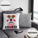 Jack Russell Besitzer Mom Mama Kissen mit Füllung 40x40 Geschenk Lustiger Spruch Geschenkidee Jack Russell Besitzerin (Grau) Grau Trendation