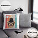 Yorkie Besitzer Kissen mit Füllung 40x40 Geschenk Lustiger Spruch Geschenkidee Retro Vinatge Yorkie (Grau) Grau Trendation