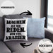 Lustige "Machen Ist Wie Reden Nur Viel Krasser" Kissen mit Füllung 40x40 Geschenk für Macher mit Spruch (Grau) Blau Trendation