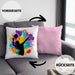Volleyball Geschenk Kissen mit Füllung 40x40 Grafik Coach Herren Mädchen Kaffee Zubehör Volleyball-Spieler Spielerin (Grau) Rosa Trendation