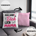 Mama Geschenk Kissen mit Füllung 40x40 Ich Hab Dich Lieb Mama Geschenkidee Muttertagsgeschenk von Sohn Tochter (Grau) Rosa Trendation