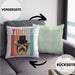 Yorkie Besitzer Kissen mit Füllung 40x40 Geschenk Lustiger Spruch Geschenkidee Retro Vinatge Yorkie (Grau) Grün Trendation