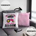Landwirtin Spruch Frau Geschenk Kissen mit Füllung 40x40 Landwirtschaft Geschenke für Männer Traktor Spruch Echte Felgen (Grau) Rosa Trendation
