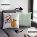 Lustige Saxofon-Kissen mit Füllung 40x40 Geschenk Saxofonspieler Geschenkidee (Grau) Grün Trendation