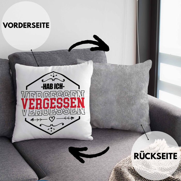 Ehemann Kissen mit Füllung 40x40 Geschenk Hab Ich Vergessen Geschenk Von Ehefrau (Grau) Grau Trendation
