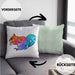 Bunte Eichhörnchen Kissen mit Füllung 40x40 Geschenk für Natur- und Tierwohlhaber (Grau) Grün Trendation