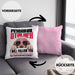 Cocker Spaniel Besitzerin Kissen mit Füllung 40x40 Geschenk Lustiger Spruch Geschenkidee Personal Stalker (Grau) Rosa Trendation