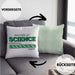 Lustige Kissen mit Füllung 40x40 "Master Of Science Loading" - Geschenkidee für Absolventen Master (Grau) Grün Trendation