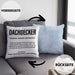 Dachdecker Geschenk Kissen mit Füllung 40x40 Lustig Mann Männer Zubehör Geschenkidee Dachdecker-Meister (Grau) Blau Trendation