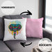 Elefant Kissen mit Füllung 40x40 Geschenk Für Elefanten-Liebhaber Geschenkidee Mandala Bunt (Grau) Rosa Trendation