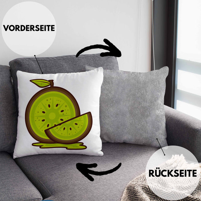 Kissen mit Füllung 40x40 für echte Kiwi Fans - Lustiges Geschenk mit Spruch (Grau) Grau Trendation