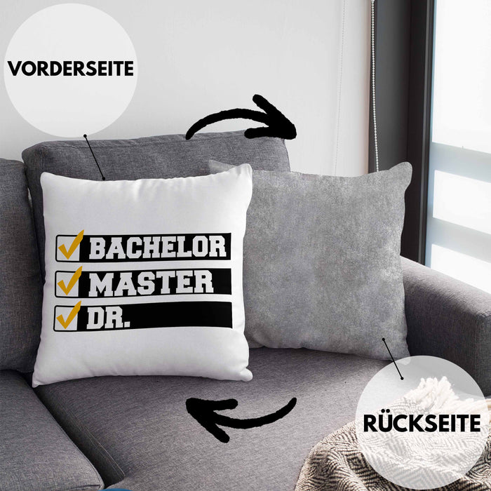 Doktortitel Bestanden Kissen mit Füllung 40x40 Geschenk (Grau) Grau Trendation