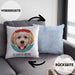 Golden Retriever Besitzer Kissen mit Füllung 40x40 Geschenk Lustiger Spruch Geschenkidee Golden Retriever Mama Papa (Grau) Blau Trendation