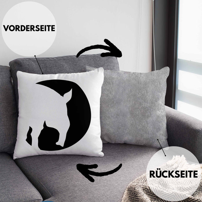 Lustige Tapir Kissen mit Füllung 40x40 Geschenk Tapir Liebhaber Grafik (Grau) Grau Trendation