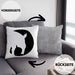 Lustige Tapir Kissen mit Füllung 40x40 Geschenk Tapir Liebhaber Grafik (Grau) Grau Trendation