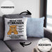 Katze Kissen mit Füllung 40x40 Geschenk Katzenbesitzerin Lustige Sprüche Kaffee Urlaub Müde Meine Vier Kaffeestimungen (Grau) Blau Trendation