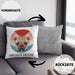 Französische Bulldogge Besitzer Kissen mit Füllung 40x40 Geschenk Lustiger Spruch Geschenkidee Französische Bulldogge Mama Papa (Grau) Grau Trendation