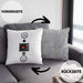 DJ Schallplattenspieler Kissen mit Füllung 40x40 Geschenk für Schallplatten Fans :( + Schallplatte = :) Lustige Geschenkidee Geburtstag (Grau) Grau Trendation