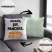 Peace Joy Pancake Kissen mit Füllung 40x40 Geschenk Pfannkuchen Eierkuchen Liebhaber (Grau) Grün Trendation