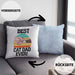 Geschenkidee für Katzen-Papa Kissen mit Füllung 40x40 Katzenmotiv Best Cat Dad Ever (Grau) Blau Trendation