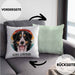 Berner Sennen Besitzer Kissen mit Füllung 40x40 Geschenk Lustiger Spruch Geschenkidee Berner Sennen Mama Papa (Grau) Grün Trendation