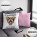 Yorkie Besitzer Kissen mit Füllung 40x40 Geschenk Lustiger Spruch Geschenkidee Ich Kann Nicht Mein Yorkie Hat Nein Gesagt (Grau) Rosa Trendation