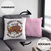 Faultier Kissen mit Füllung 40x40 Geschenk Faullenzer Arbeit Kann Man Das Essen Freundin Geschenkidee (Grau) Rosa Trendation