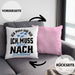 Schottland Kissen mit Füllung 40x40 Geschenk Ich Muss Gar Nix Ich Muss Nur Nach Schottland (Grau) Rosa Trendation