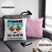 Jack Russell Besitzerin Kissen mit Füllung 40x40 Geschenk Lustiger Spruch Geschenkidee Personal Stalker (Grau) Rosa Trendation