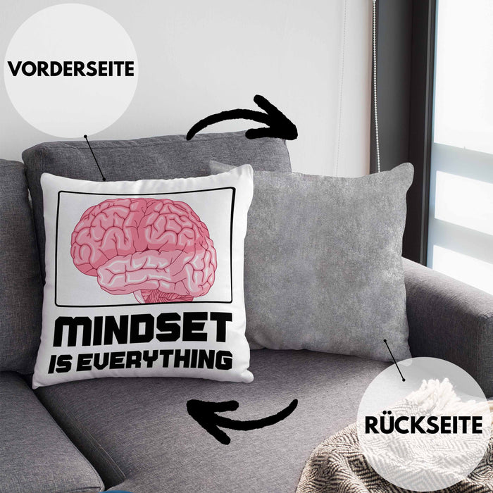 Entrepreneur Kissen mit Füllung 40x40 Entrepreneurship Geschenk Spruch Motivation Idee Mindset (Grau) Grau Trendation