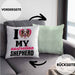 Australian Shepherd Besitzerin Kissen mit Füllung 40x40 Geschenk Lustiger Spruch Geschenkidee I Love My Australian Shepherd (Grau) Grün Trendation