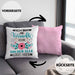 Friseurin Kissen mit Füllung 40x40 Geschenk Lustiger Spruch Geschenkidee Ich Bin Die Verrückte Friseurin Von Der Alle Geredet Haben (Grau) Rosa Trendation