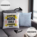 Stewardess Kissen mit Füllung 40x40 Geschenk für Stewardessin Lustiger Spruch Lustig Flugbegleiterin Sprüche (Grau) Blau Trendation