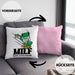 Lustige Frosch Kissen mit Füllung 40x40 Geschenk für Froschliebhaber Lustig MILF Man I Love Frogs (Grau) Rosa Trendation