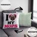Mops Besitzerin Kissen mit Füllung 40x40 Geschenk Lustiger Spruch Geschenkidee I Love My Mops (Grau) Grün Trendation