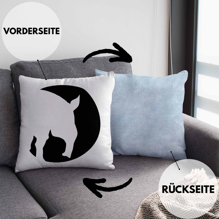 Lustige Tapir Kissen mit Füllung 40x40 Geschenk Tapir Liebhaber Grafik (Grau) Blau Trendation