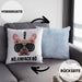 Nö Einfach Nö Kissen mit Füllung 40x40 Geschenk für Mops-Besitzer für Freundin Sarkasmus Humor (Grau) Blau Trendation